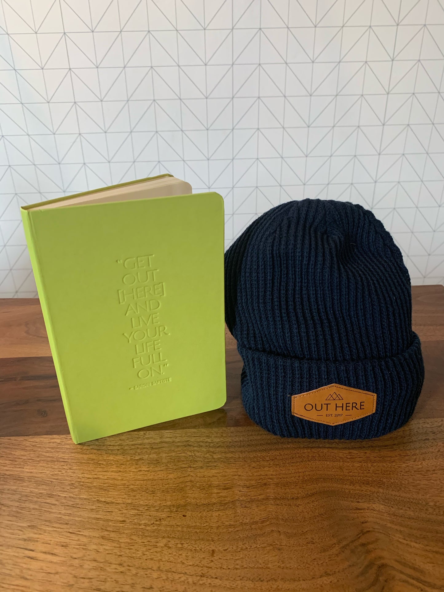 BUNDLE: Out Here Yoga Journal & OHY Patch Beanie- Navy